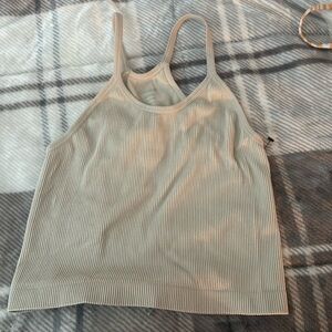 tan high neck tank top